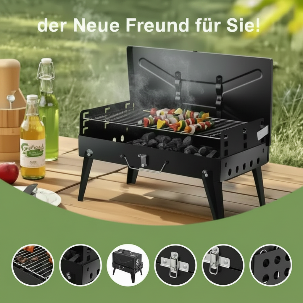 Grill "Terra Cook"    (Tragbarer Koffergrill)