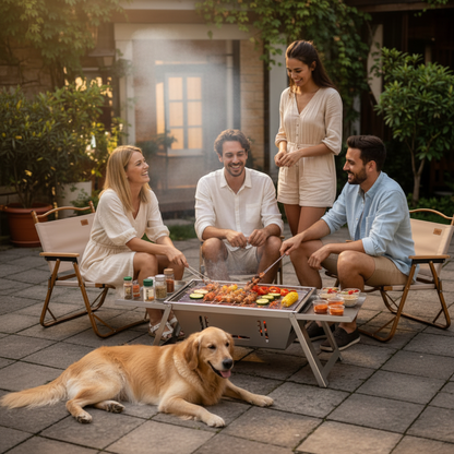 Grill "Tera Steel" (Tragbarer Edelstahlgrill)