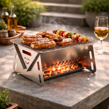Grill im Großen!   für Garten,  Fahrradtour,  Wandern, Angeln, Camping und Outdoor-Aktivitäten